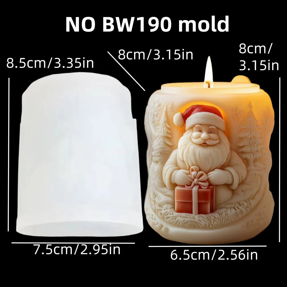 Magic House Christmas Santa Scented Candle Silicone Mold Magic House Forest  Christmas
