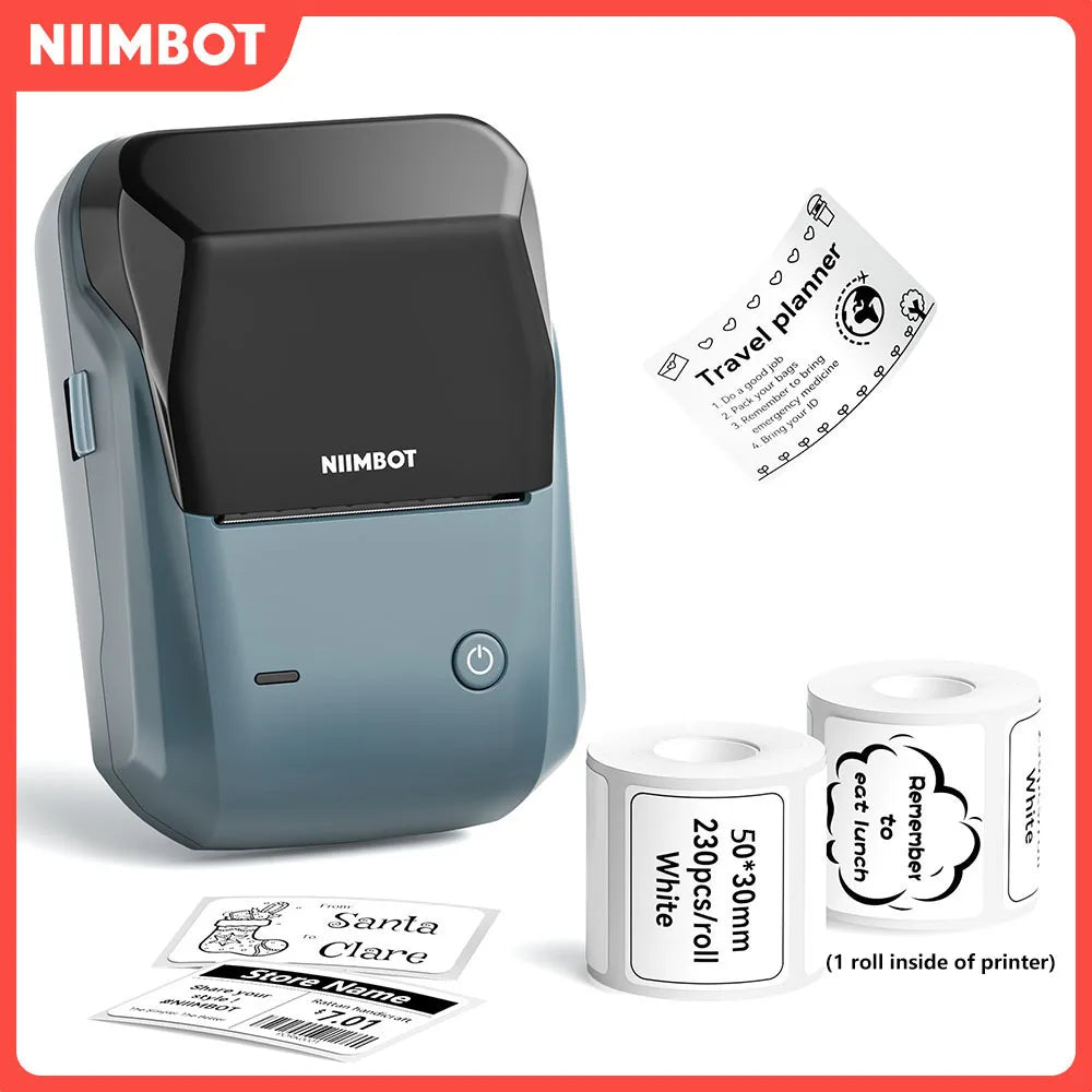 Niimbot B1 Label Maker Bluetooth Portable 2 inch Thermal Label Printer with Large Waterproof Tape