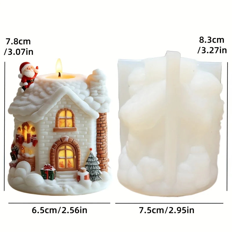 Magic House Christmas Santa Scented Candle Silicone Mold Magic House Forest  Christmas