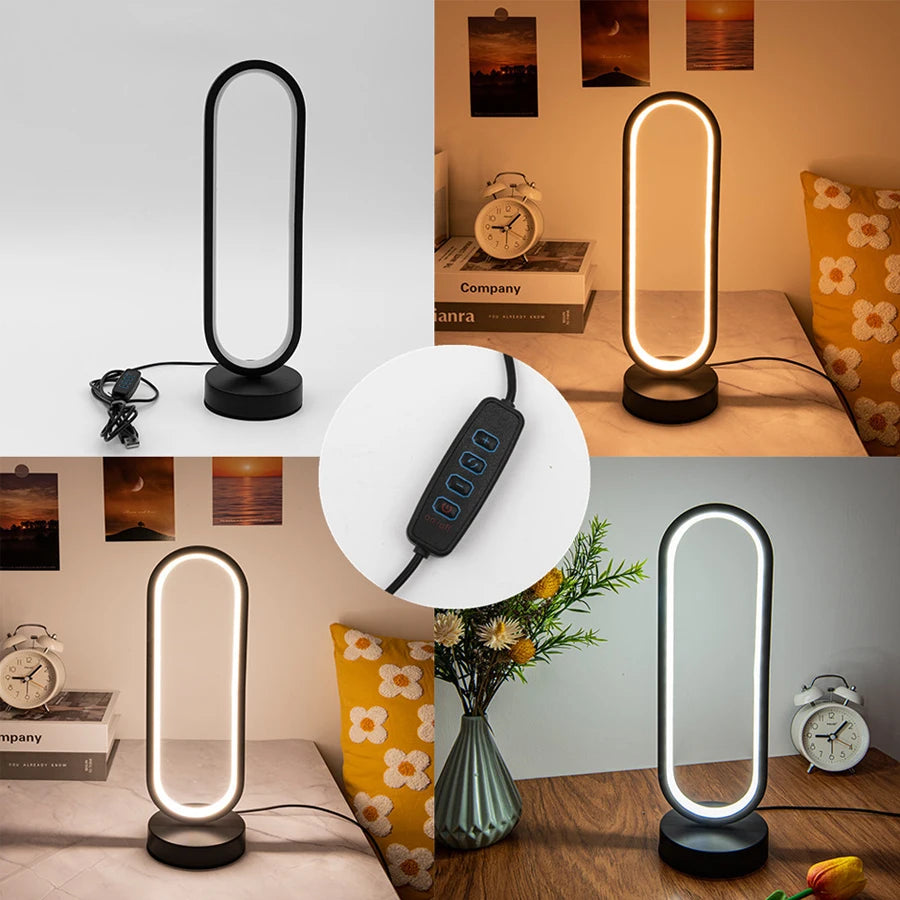Creative Spiral LED Night Light Dimmable 3 Colors Table Night Lamp (USB)