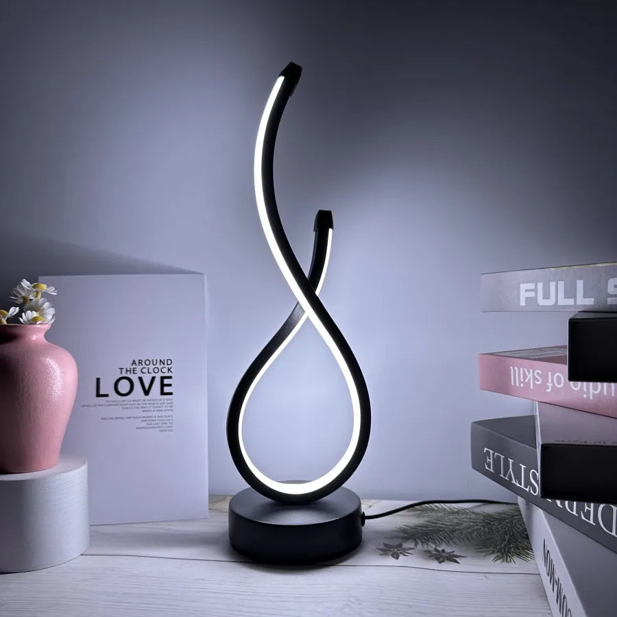 Creative Spiral LED Night Light Dimmable 3 Colors Table Night Lamp (USB)