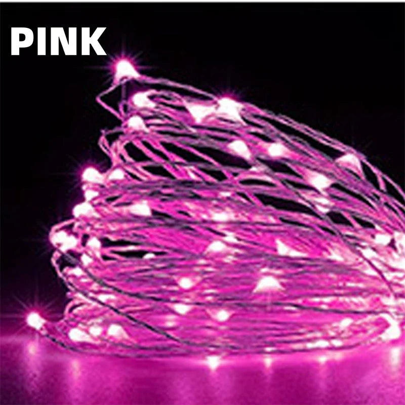 USB Led Fairy Lights Copper Wire String 20M 200LED Holiday Outdoor Lamp