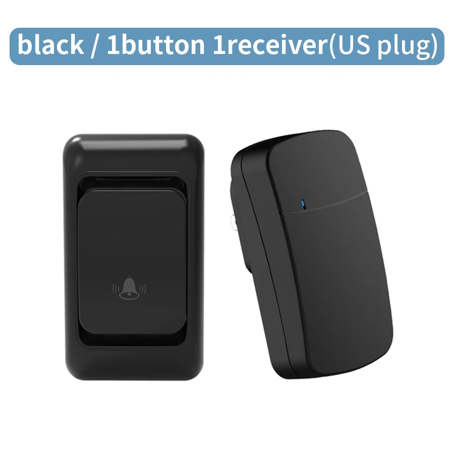 Outdoor Wireless Doorbell US/EU Plug 38 Ringtones Melodies Waterproof 150m Range House