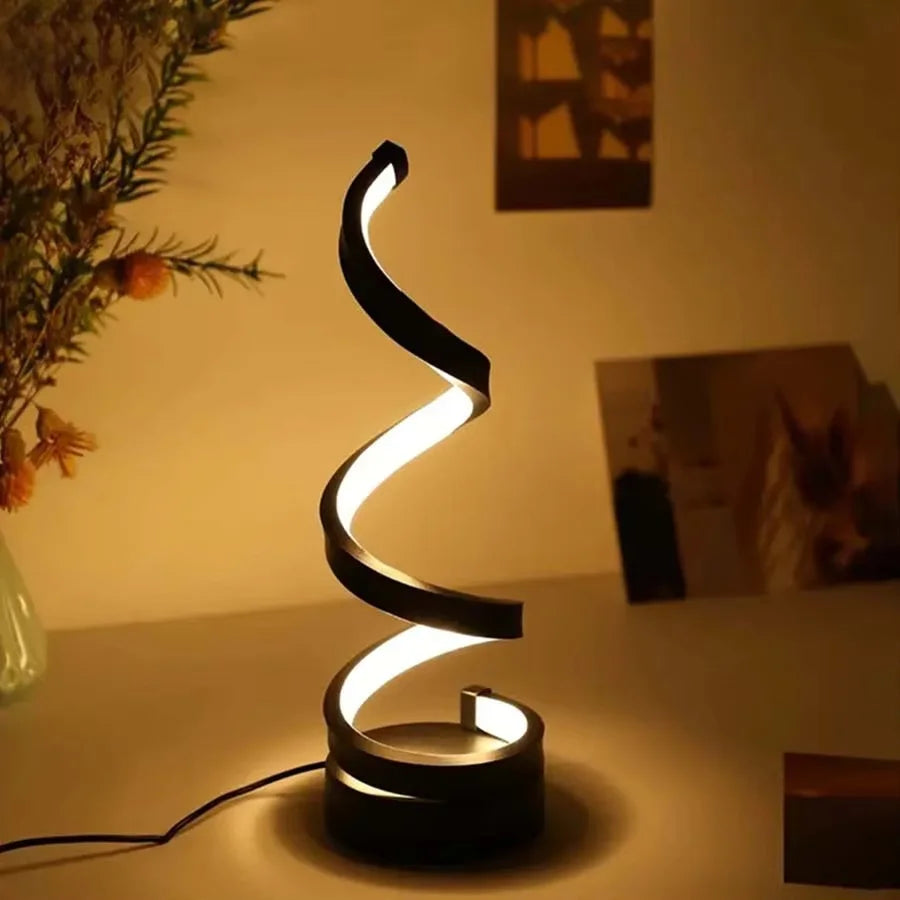 Creative Spiral LED Night Light Dimmable 3 Colors Table Night Lamp (USB)