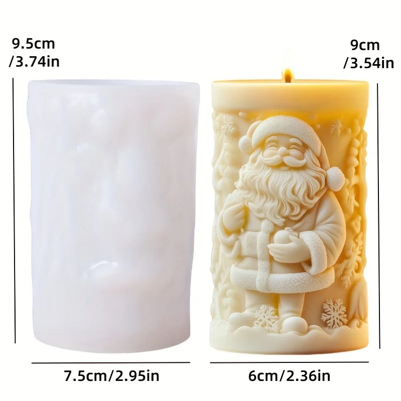 Magic House Christmas Santa Scented Candle Silicone Mold Magic House Forest  Christmas