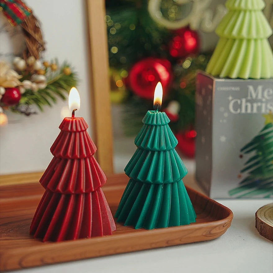 Handcrafted Christmas Tree Scented Candles