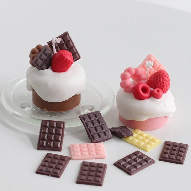 12 Gird Chocolate Silicone Mold Fondant Waffles Baking Mould Candy Cake Biscuit Making Tools Kitchen Supplies Candle Soap Moulds