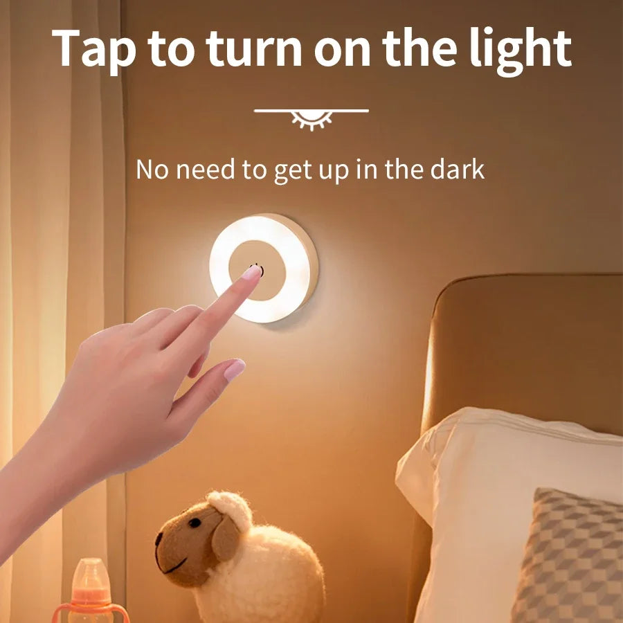 Led Wall Light Portable USB Rechargeable Night Light (Touch Light)