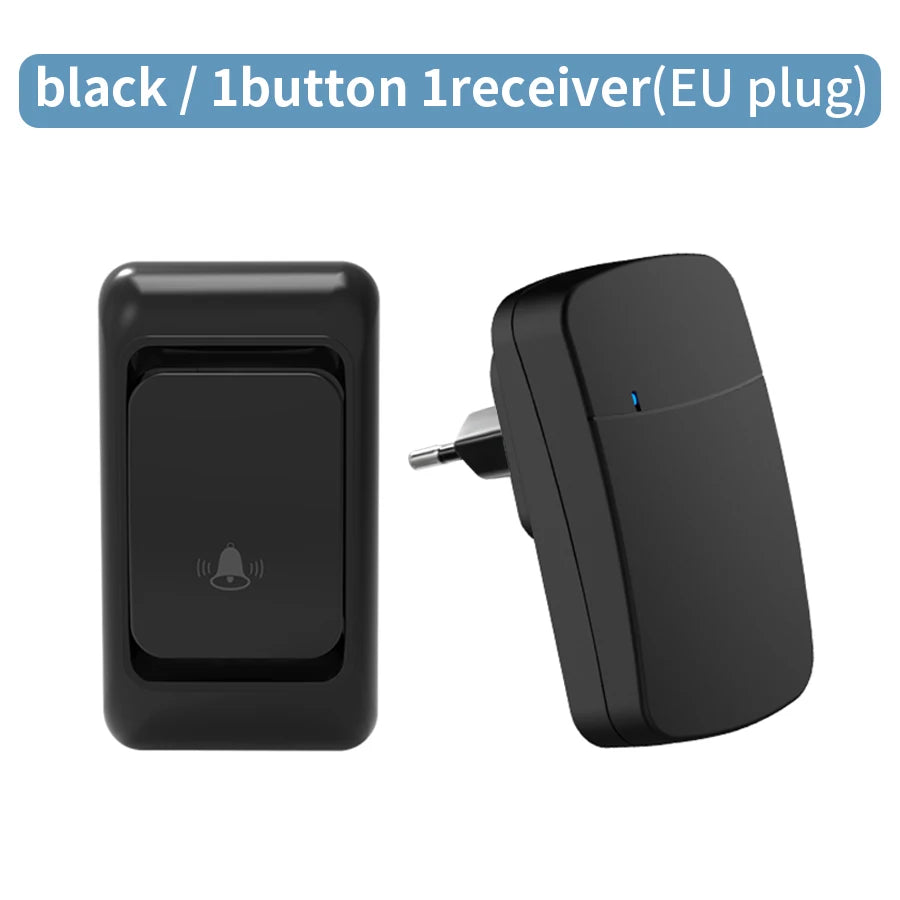 Outdoor Wireless Doorbell US/EU Plug 38 Ringtones Melodies Waterproof 150m Range House