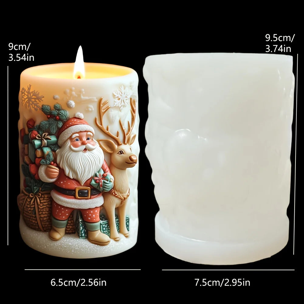 Magic House Christmas Santa Scented Candle Silicone Mold Magic House Forest  Christmas