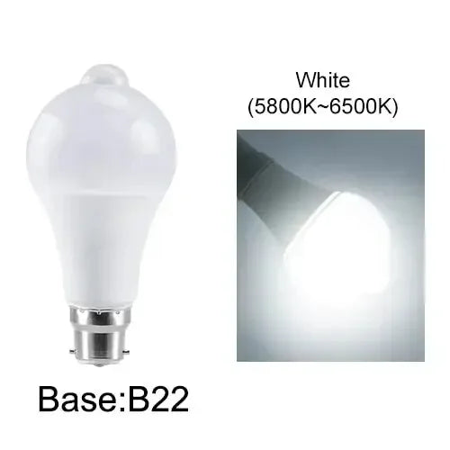Motion Sensor LED Light Bulb E27 B22 PIR