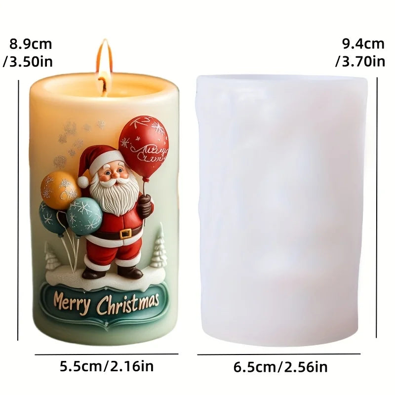 Magic House Christmas Santa Scented Candle Silicone Mold Magic House Forest  Christmas