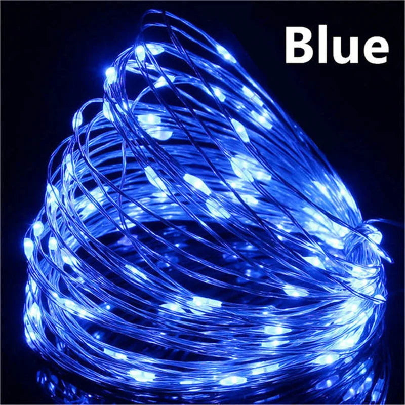 USB Led Fairy Lights Copper Wire String 20M 200LED Holiday Outdoor Lamp