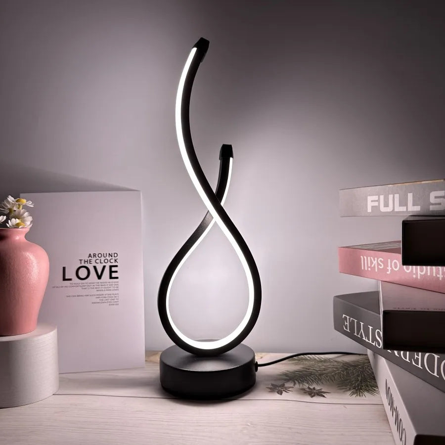 Creative Spiral LED Night Light Dimmable 3 Colors Table Night Lamp (USB)