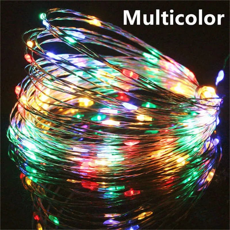 USB Led Fairy Lights Copper Wire String 20M 200LED Holiday Outdoor Lamp