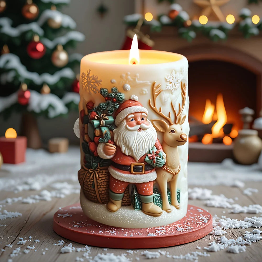 Magic House Christmas Santa Scented Candle Silicone Mold Magic House Forest  Christmas