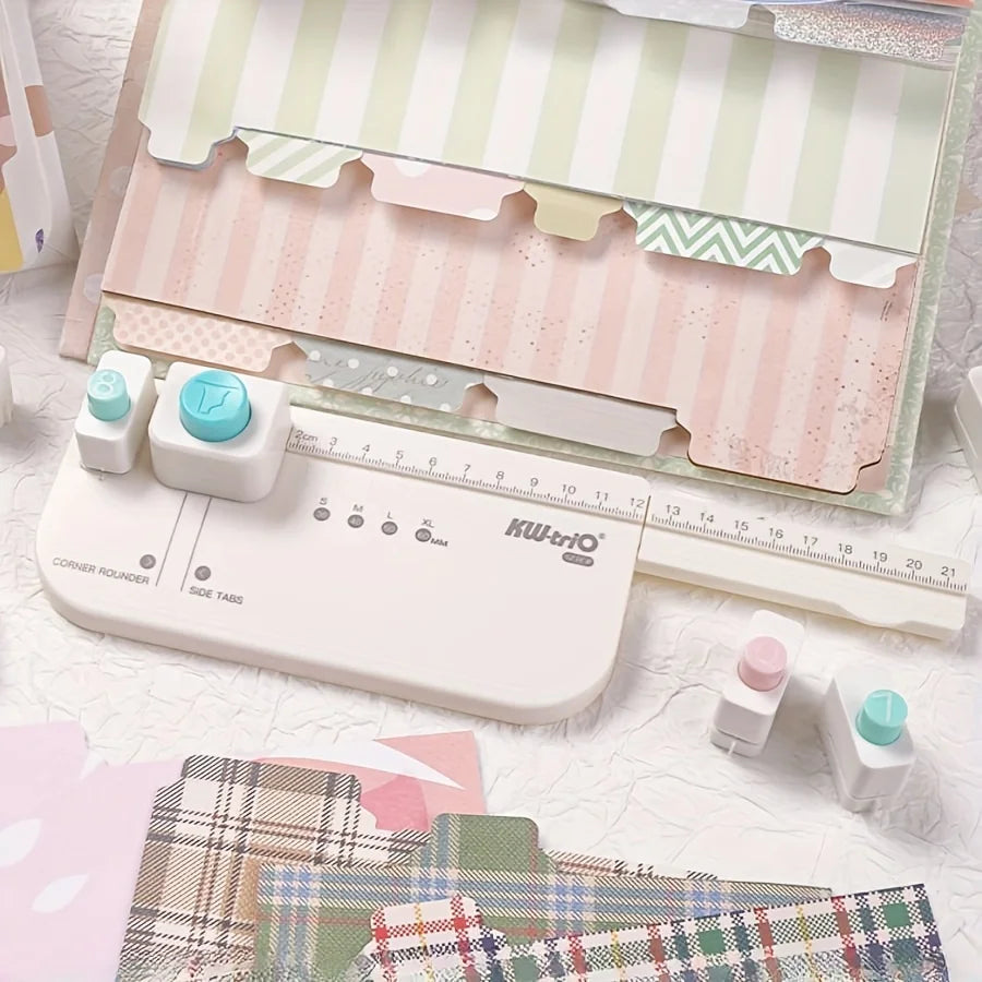 1pc Page board - Alphabetic index and fillet cutting tool for office organization