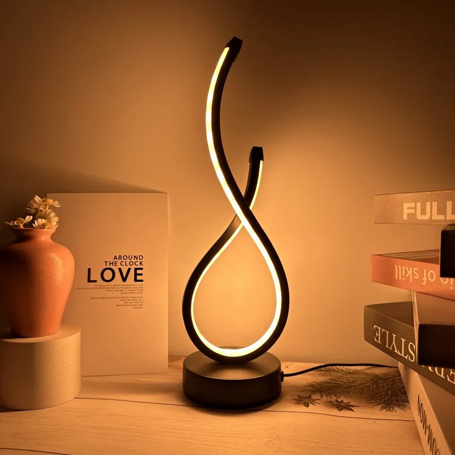Creative Spiral LED Night Light Dimmable 3 Colors Table Night Lamp (USB)