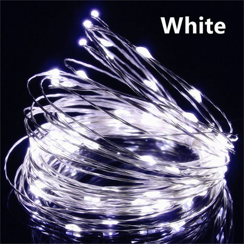 USB Led Fairy Lights Copper Wire String 20M 200LED Holiday Outdoor Lamp