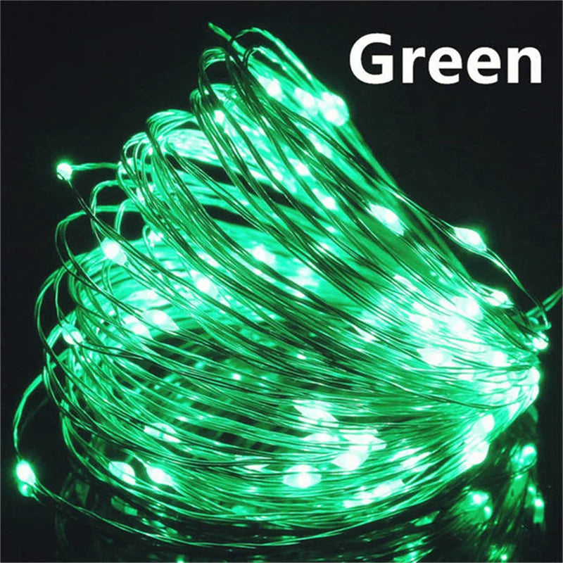 USB Led Fairy Lights Copper Wire String 20M 200LED Holiday Outdoor Lamp